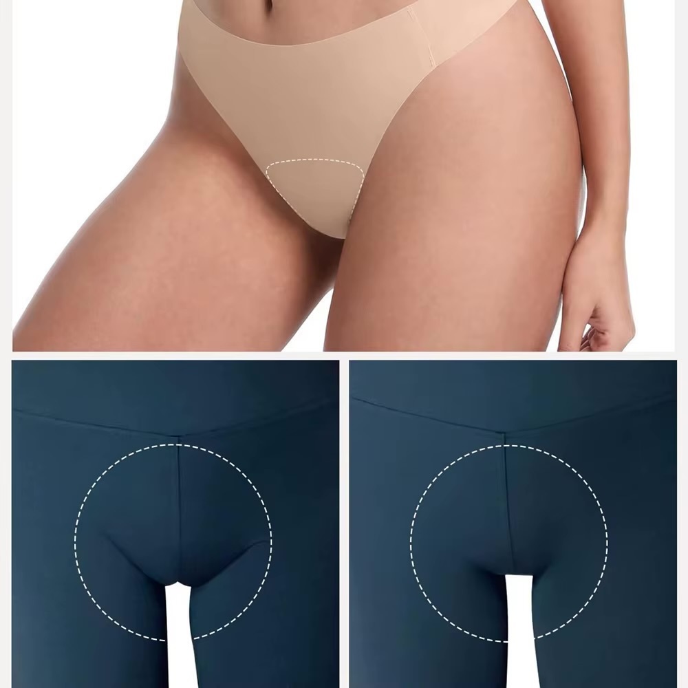 Women’s woman womens petite-, tall-, plus-, size Anti-Cameltoe Anti Camel Toe Cover Thongs Seamless G-String Workout Panties Cameltoe Proof Underwear for sports activewear Gym Yoga Running Leggings