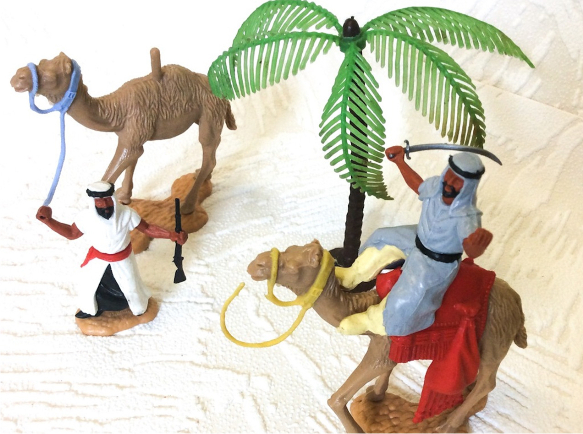 Classic Timpo Toys Arabic Set Vintage Originals Arabs with Camels and Palm Tree Classic Toy and Collectors Antique British Memorabilia Made in Scotland Great Britain 