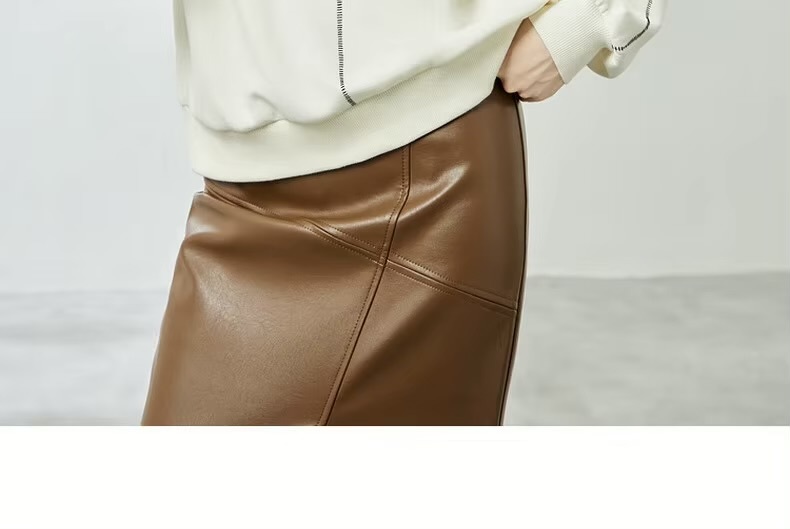 Cotton Line Crewneck Sweatshirt   Women’s Spring bright lined decoration loose casual round O-neck long sleeves banded pullovers for woman in apricot white Womens crew neck ribbed hem sweatshirts #141A53788