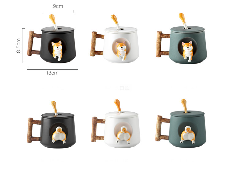 3D Shiba Inu Ceramic Coffee Mug 420ml 