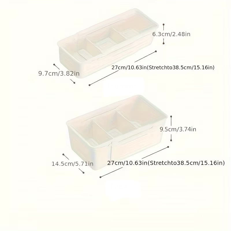 Drawer Organizer   Home Kitchen box organization Retractable sorting storage boxes Tableware divider office stationery supplies narrow-, wide-, storage in white 