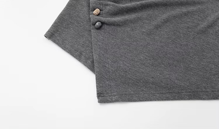 Women&rsquo;s woman womens petite-, tall-, size Classic Viscose cotton-blend Thiened loose fit High Collar Beaded Base Long sleeves T-Shirt Spring summer Fall Autumn wfh office Commute workwear Simple Straight Tube Tops in Gray grey