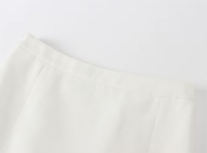 Women&rsquo;s woman womens petite-, tall-, size Classic Spring Summer holiday vacation getaway U Are Original Design Hand Shake Plum Blossom Light Color Half maxi skirt with Belt Straight Cut Front Split High rise Waist Long Skirts in white with yellow accent