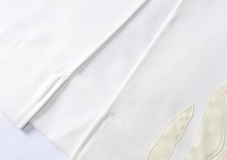 Women&rsquo;s woman womens petite-, tall-, size Classic Spring Summer holiday vacation getaway U Are Original Design Hand Shake Plum Blossom Light Color Half maxi skirt with Belt Straight Cut Front Split High rise Waist Long Skirts in white with yellow accent