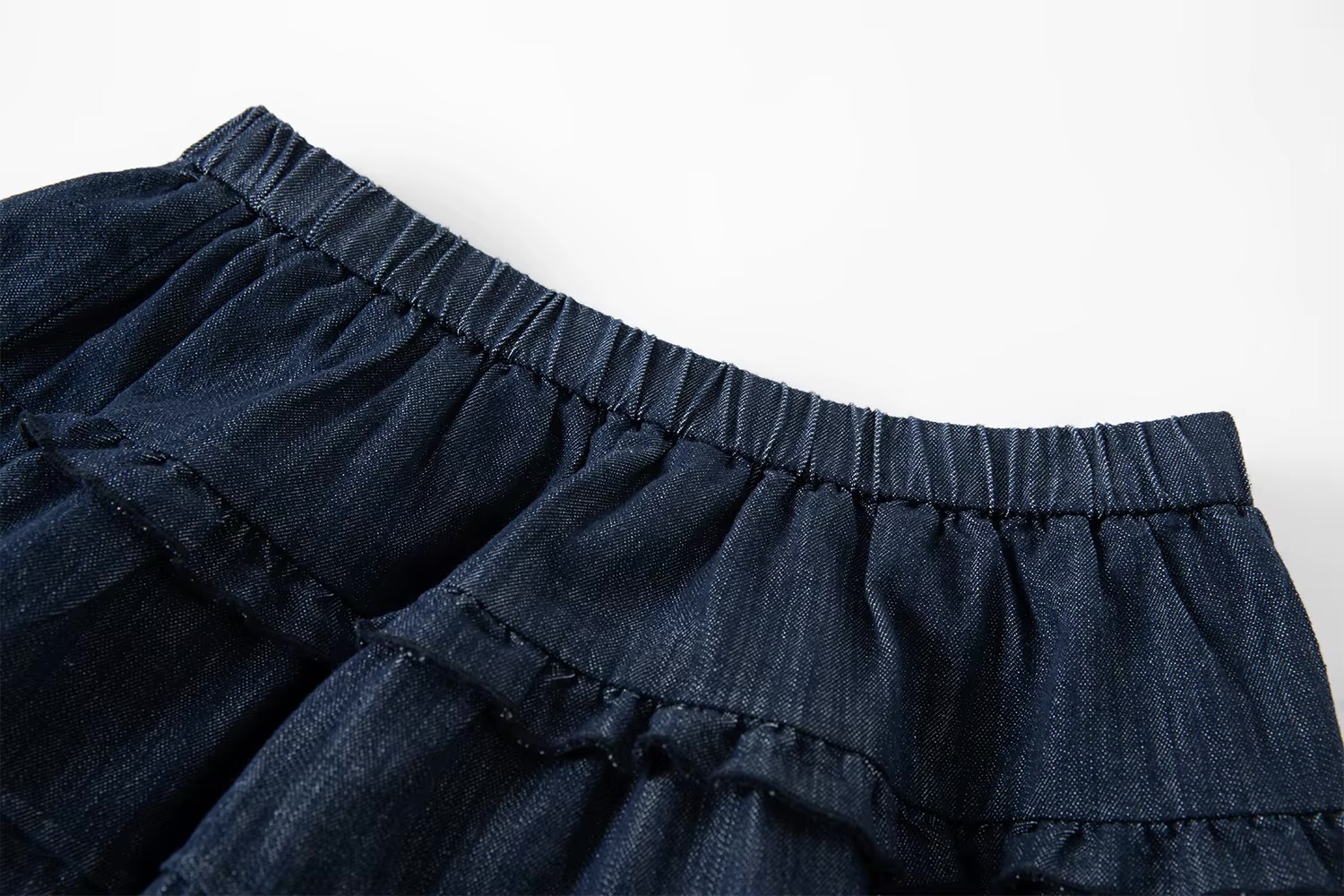 Women’s woman womens petite-, tall-, plus-, size Casual Summer holiday vacation getaway evening party wear indie style loose classic Vintage vintage style Female ruffle pleats high rise waist zip-up close empire waistline irregular trim hem patchwork pleated mini skirt Fashion skirts in dark blue