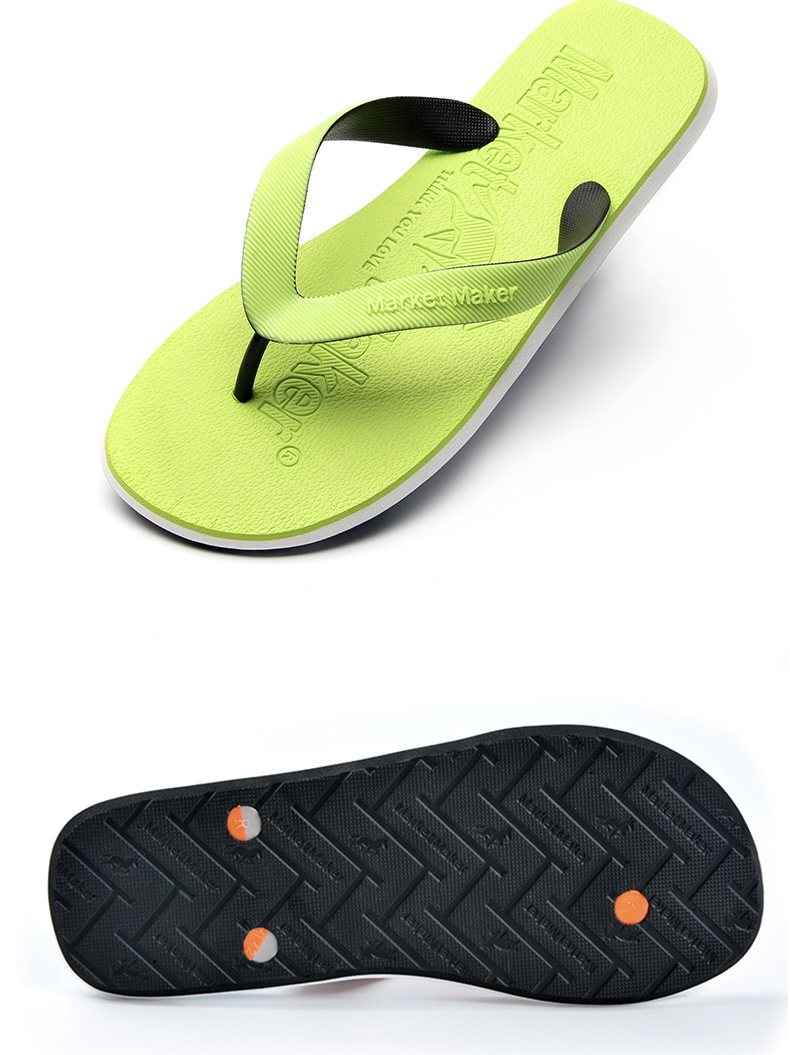 Mens Green Flip Flops