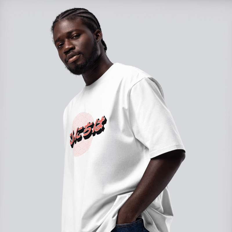 Hello logo Graphic Oversized Heavyweight T-Shirt genflex
