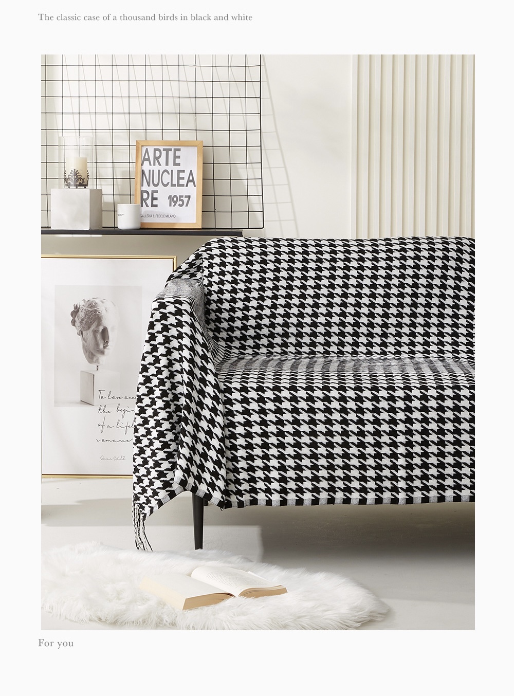 Houndstooth Throw Blanket