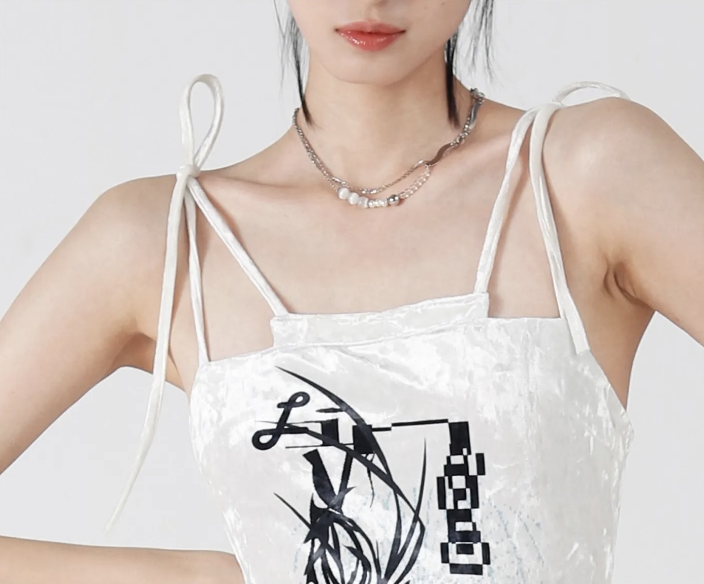 Women&rsquo;s woman womens petite-, tall-, size Original midi squareneck Design Velvet Orchid Fountain Print Long A-Line Square neck spaghetti midi strap Skirt elegant Lady Commute evening party wear dresses in white with black accent