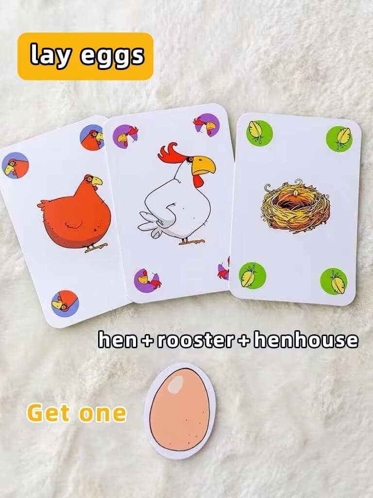 Chicken Chiu Chiu Board Game Grow Up Kids Without Children Hot 5-8 Years Old Casual Party Card Games Intellectual Children Educational Toys Gift