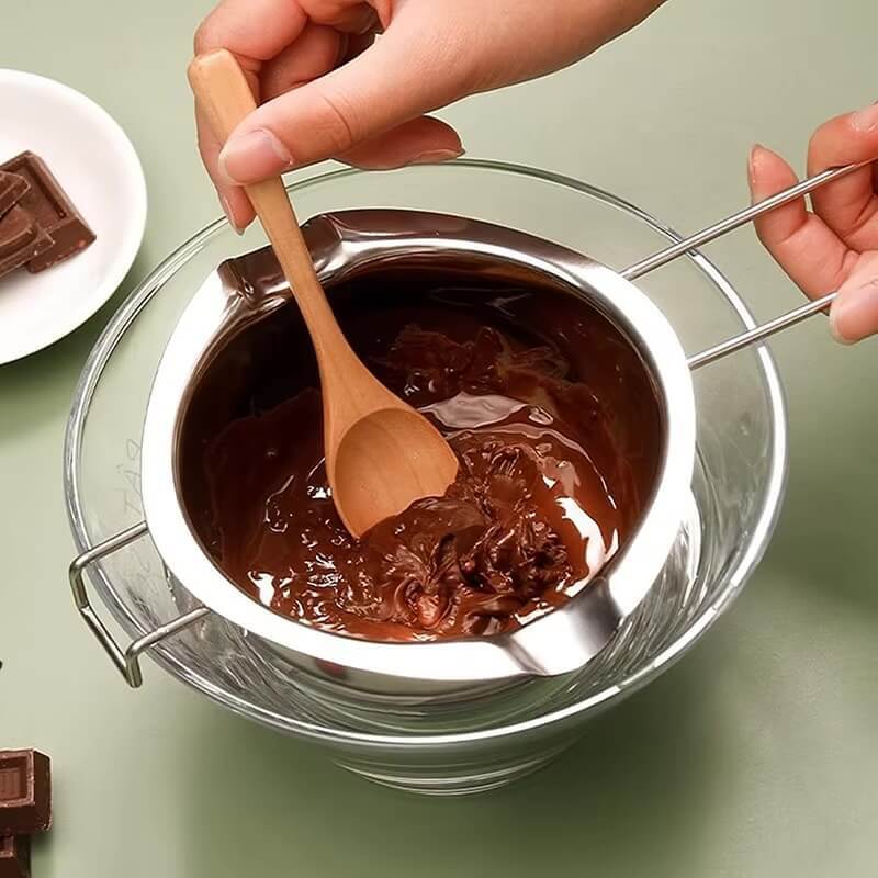 Stainless Steel Wax Melting Pot Double Boiler Pot for Melting Chocolate Candy and Candle Chocolate Warmer Melting Bowl Bakeware 400ml, 600ml