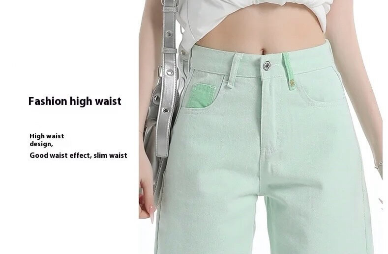 Women's woman womens petite-, tall-, plus size-, Mint Green Straight fit Summer Loose Drape Small High-Waisted Five 5 pocket zipper-up close Casual Trousers hollday vacation getaway  Denim Shorts