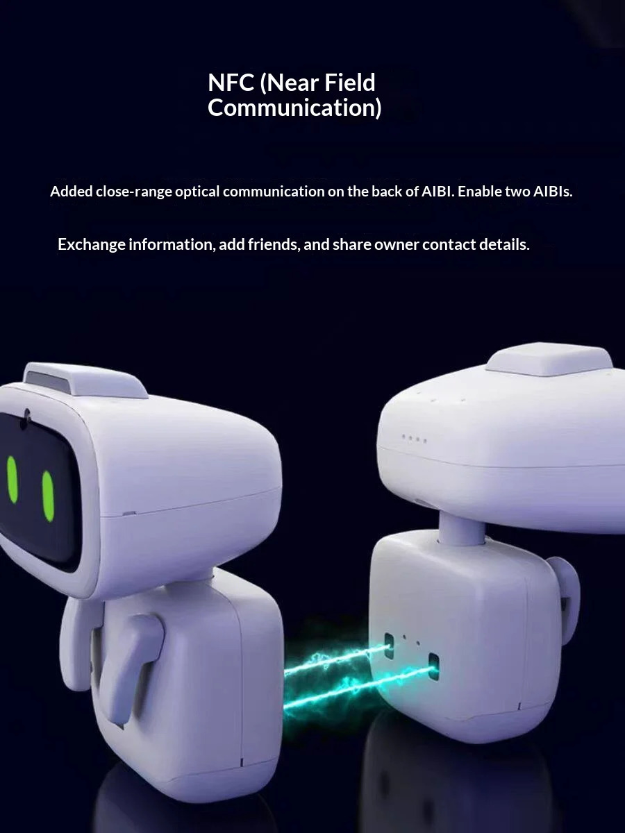 Living AI Smart Robot Companion Robots Social Emotional Interaction Facial Identification Wireless Indoor Intelligence Gifts in white