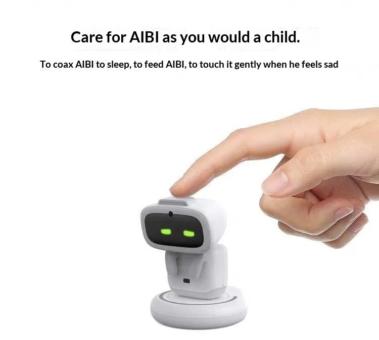 Living AI Smart Robot Companion Robots Social Emotional Interaction Facial Identification Wireless Indoor Intelligence Gifts in white