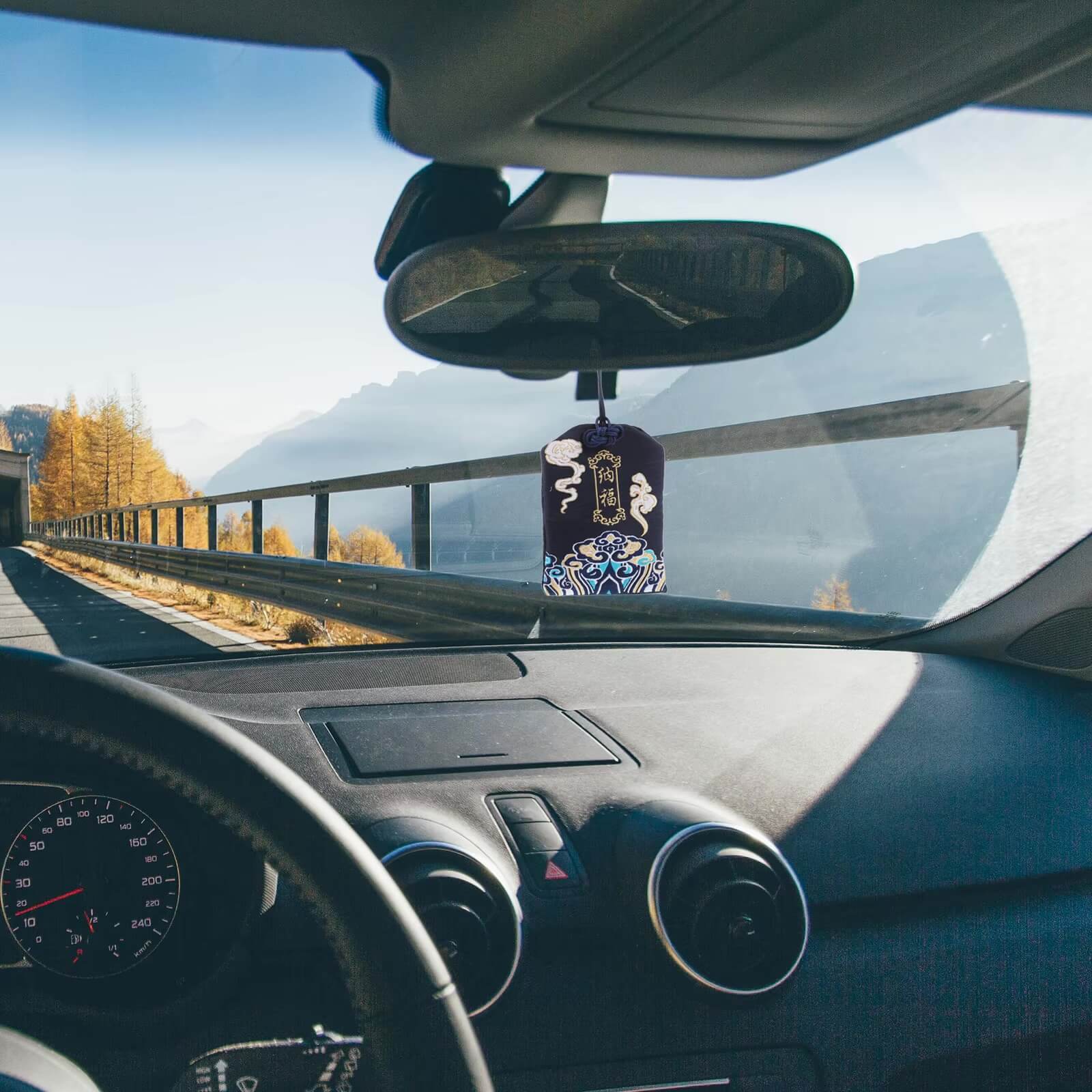 Japanese Prayer Omamori Pray The great wave Blessing and misfortune protection Fortune Beauty Health Safety Lucky Cat Prosperity Wealth Bag Guard Talisman Pendant Keychain Charms Couple Gift in blue with multi color