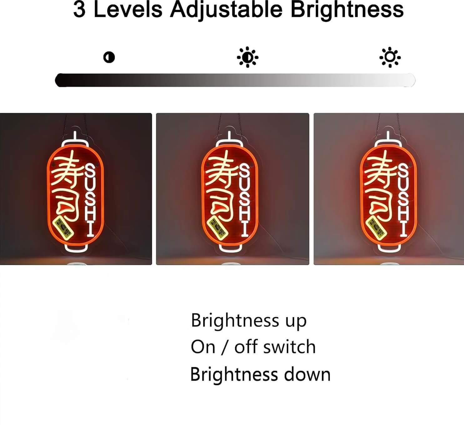 Japanese Sushi Neon Sign Lights for Restaurant Bar Pub Business Kitchen Man Cave Decor Aesthetics Draw Celebratory Gifts in multi color