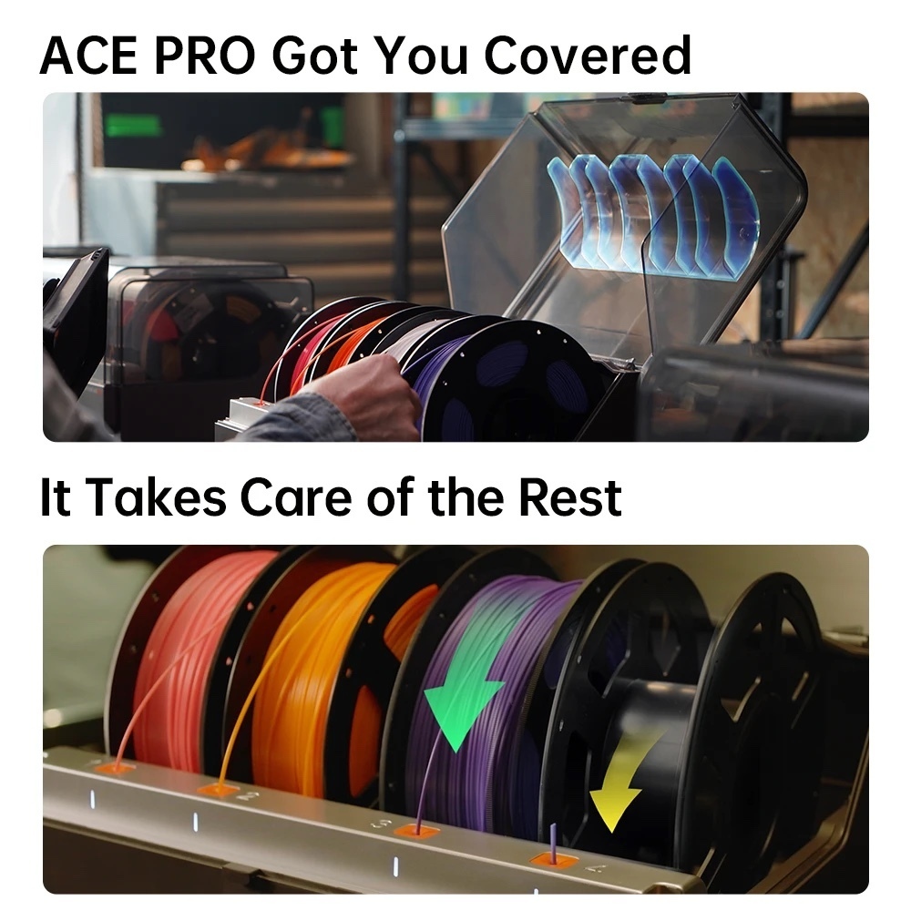 Anycubic Kobra S1 Combo Multi-Color 3D Printer Max Speed 600mm/s Core XY Stable Structure High Precision 3D Printers in Gray grey