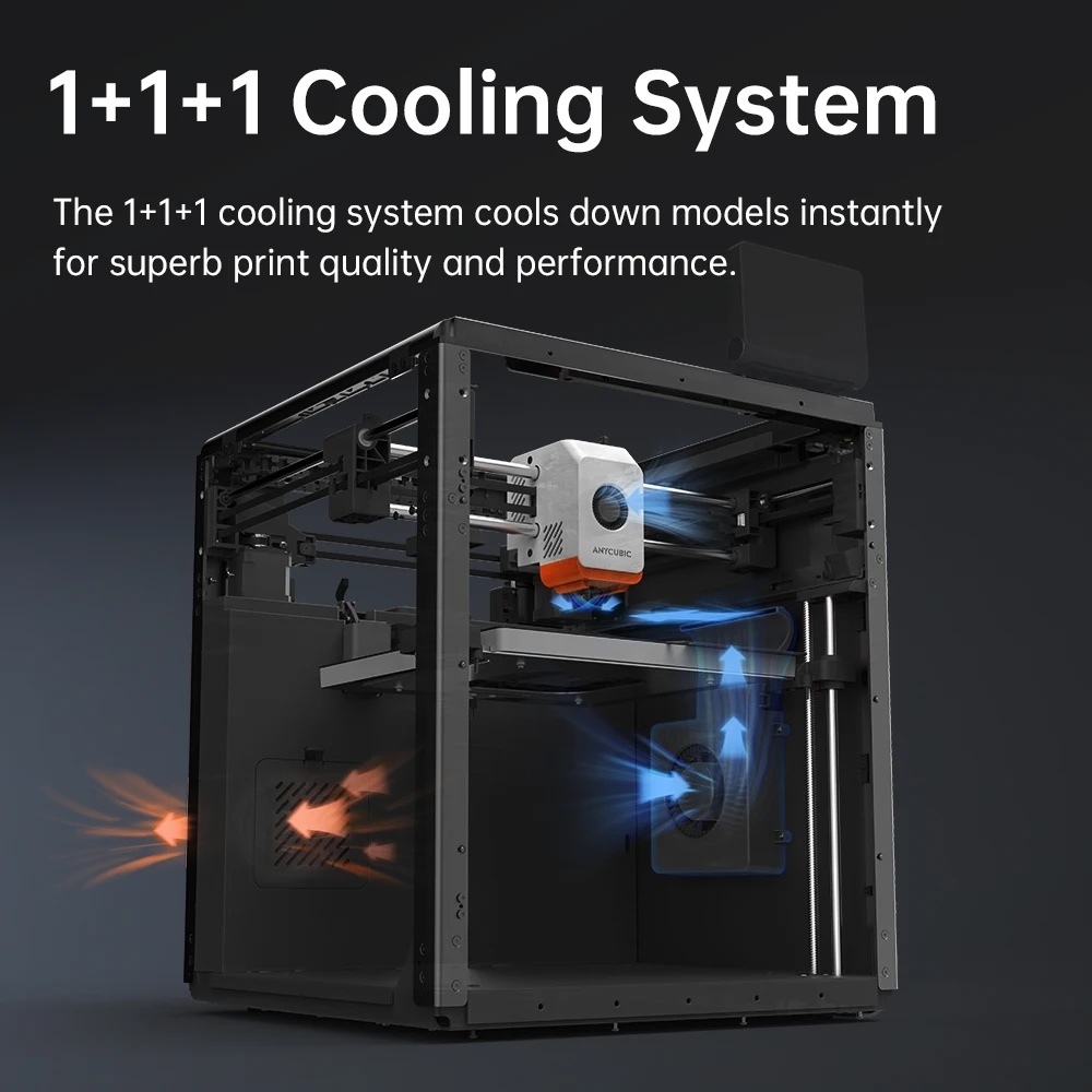 Anycubic Kobra S1 Combo Multi-Color 3D Printer Max Speed 600mm/s Core XY Stable Structure High Precision 3D Printers in Gray grey