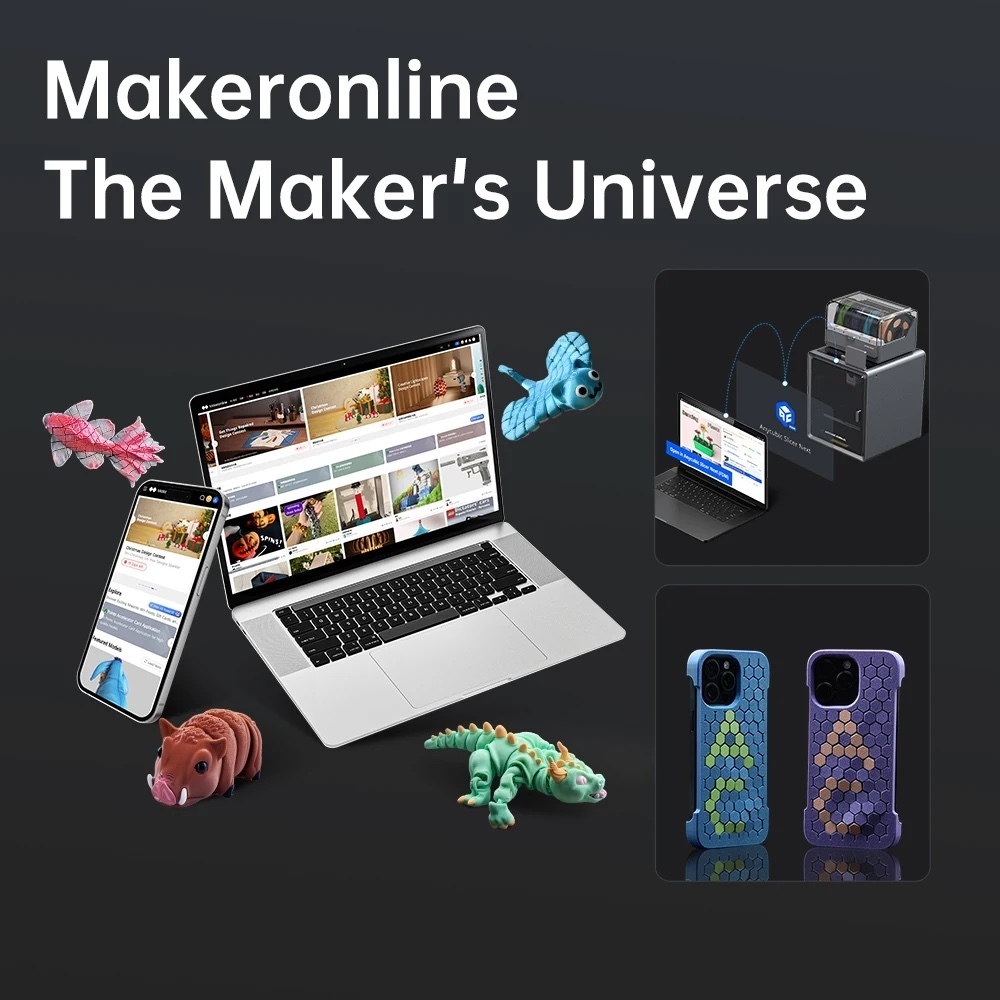 Anycubic Kobra S1 Combo Multi-Color 3D Printer Max Speed 600mm/s Core XY Stable Structure High Precision 3D Printers in Gray grey