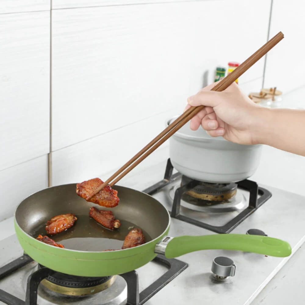 Super Long Cooking Chopsticks 38CM Wooden Cook Noodles Deep Fried Hot Pot Chinese Style Food Sticks Kitchen Tools serveware Tableware in natural wood color