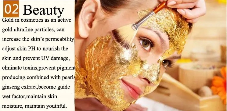 Crafts 24k real Gold Leaf Sheets 10 sheet pack 10 sheets 8 X 8cm 99.99% pure Real gold leaf foil sheet For face Beauty, figurines, food