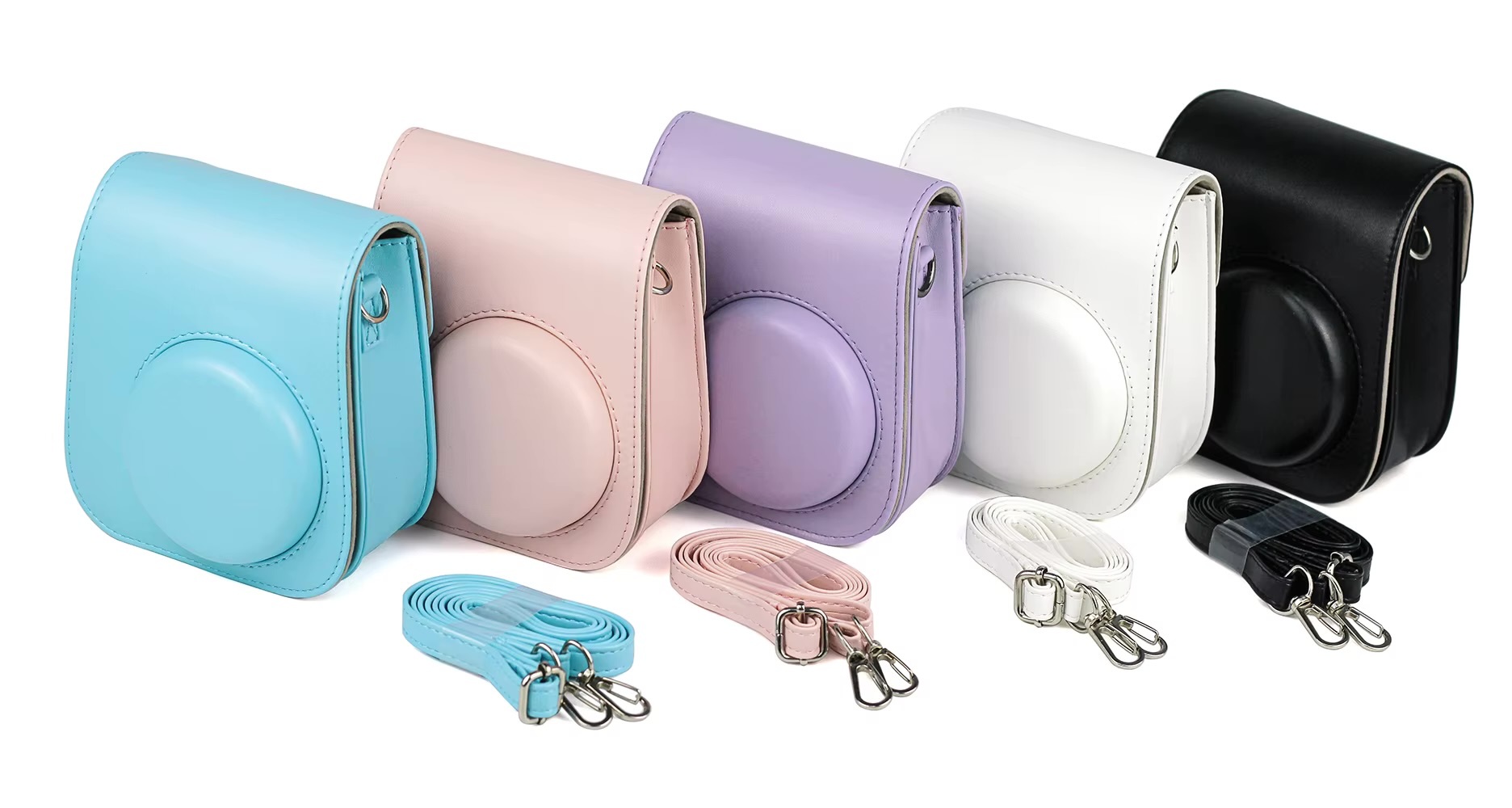 Original Fujifilm Instax Mini 11 Instant Camera Kit with 40 sheets mini film paper camera shoulder strap bag Party vacation getaway holiday accessories bundle kits in Lilac Purple, Blush Pink, Sky Blue, White, Black