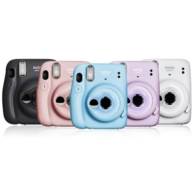 Original Fujifilm Instax Mini 11 Instant Camera Kit with 40 sheets mini film paper camera shoulder strap bag Party vacation getaway holiday accessories bundle kits in Lilac Purple, Blush Pink, Sky Blue, White, Black