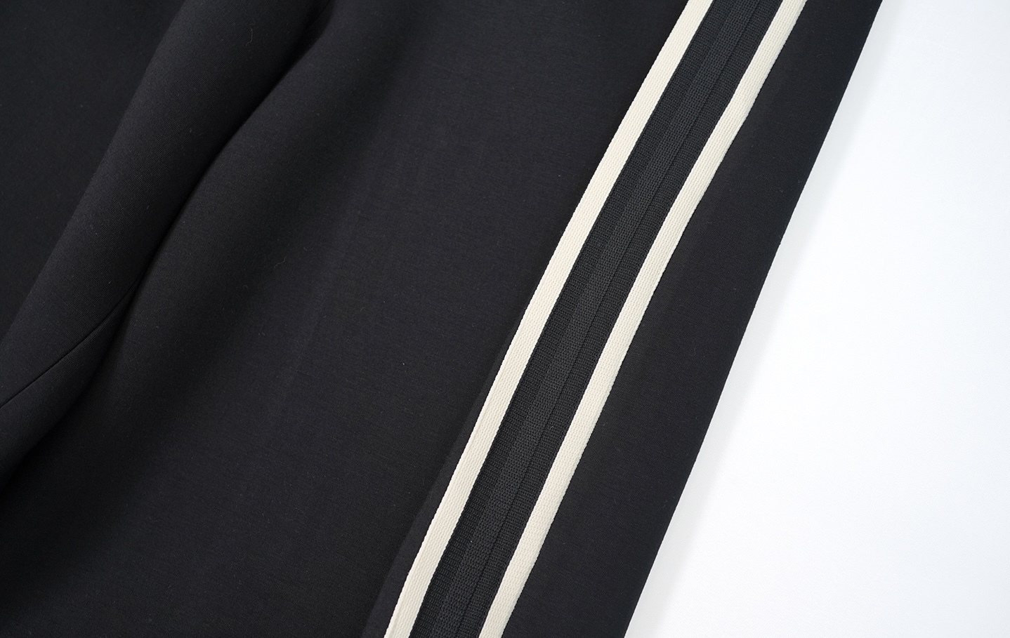 Loose Fit Pants    Women’s Fall autumn pure cotton air striped loose straight leg casual pants for woman in black with white stripes Women’s drawcord ankle hem trousers  #24478