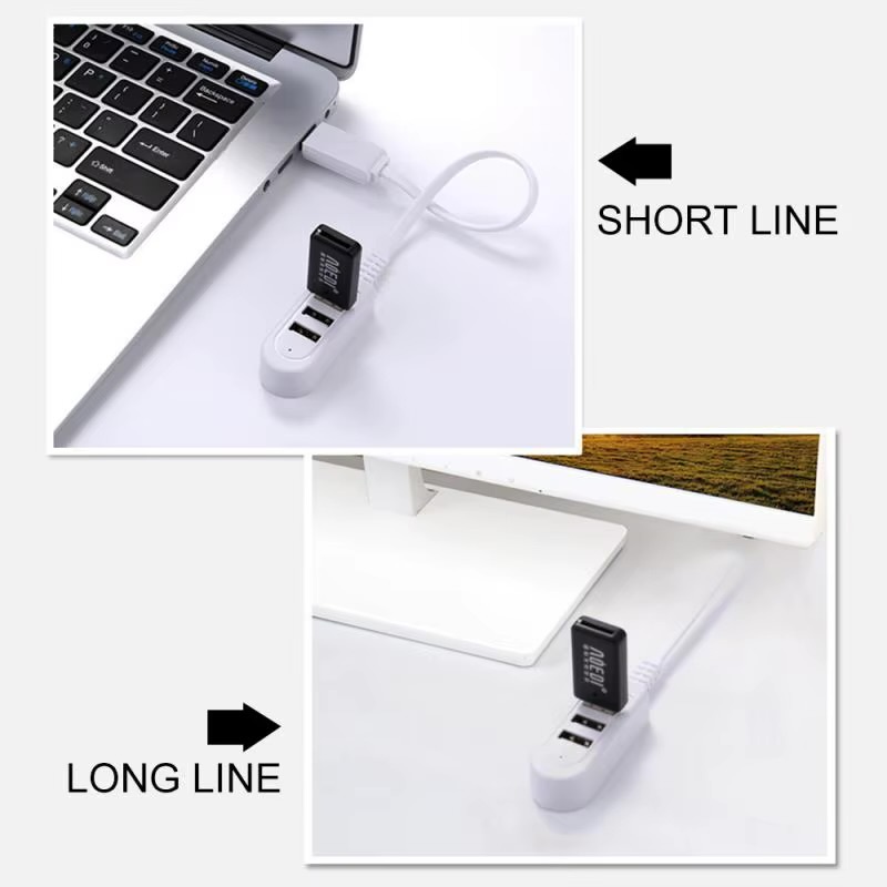 3-Port Multi-USB Hub 5V Splitter  One for Three charger extension cable external extension cables USB3.0 splitters hubs in 30cm and 120cm cable size short long lengths