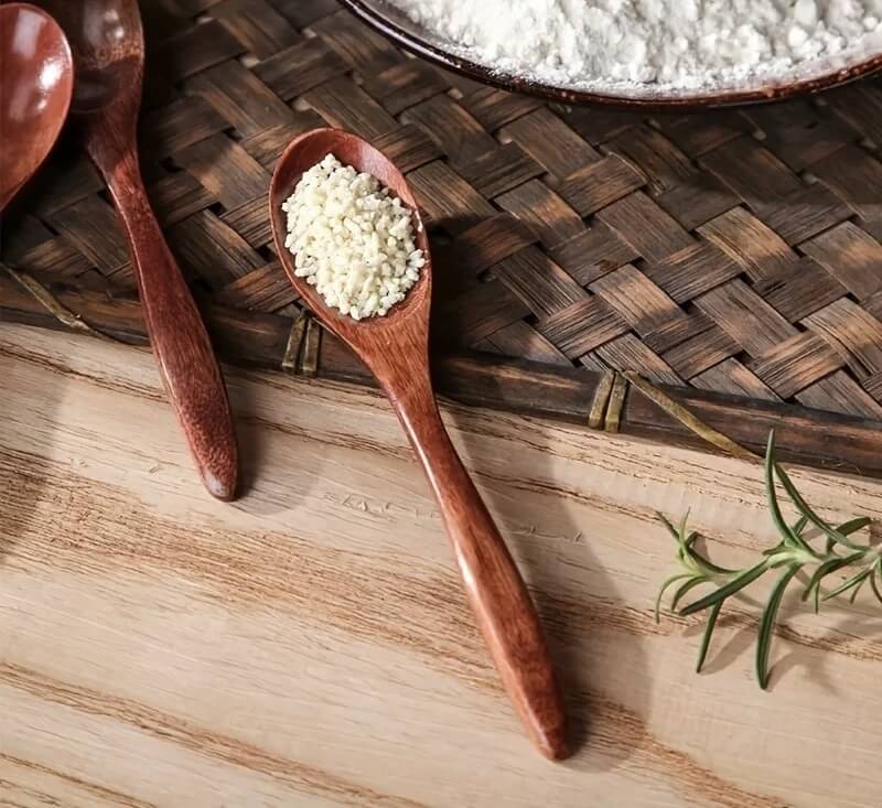 Japanese Wooden Tea Spoon Long Coffee Spoons Small Teaspoon Set Wood Honey Dessert Coffee Drink Stirrer Teaspoons Tableware spoons in natural wood color