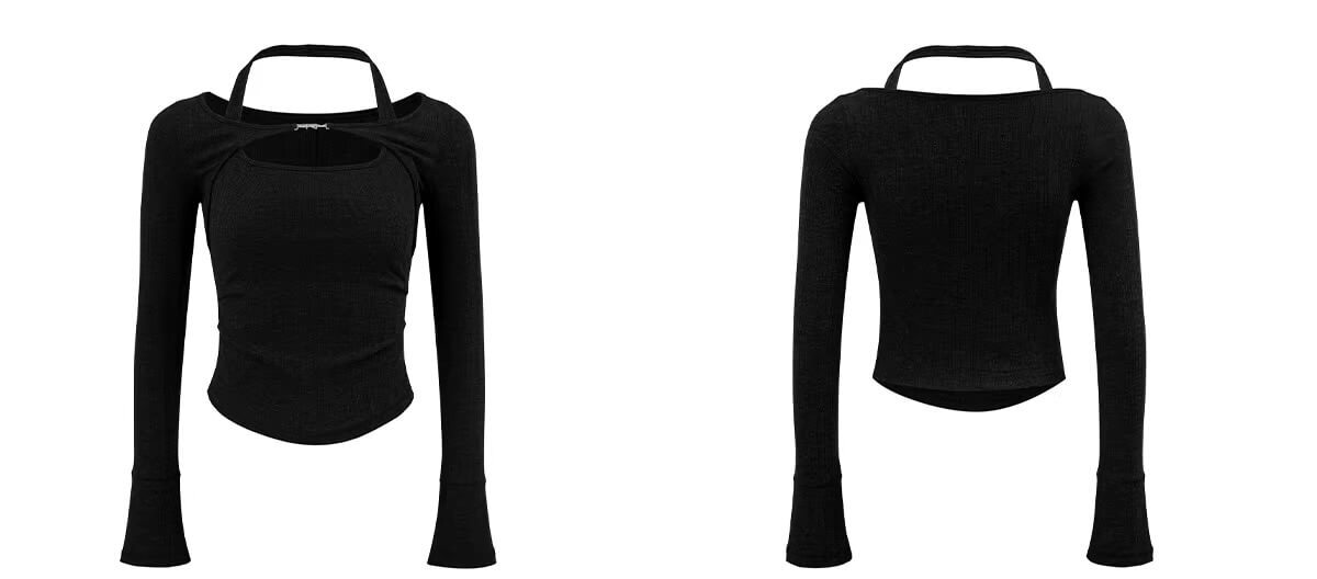 Women&rsquo;s woman womens petite-, tall-, plus-, size Artesian American Retro Design Slim Fit Binding Top Indie Punkrock Gothic Street style Polyester Blend Spring Fall Autumn Long sleeves T-Shirts Party Tops for woman in Off-white