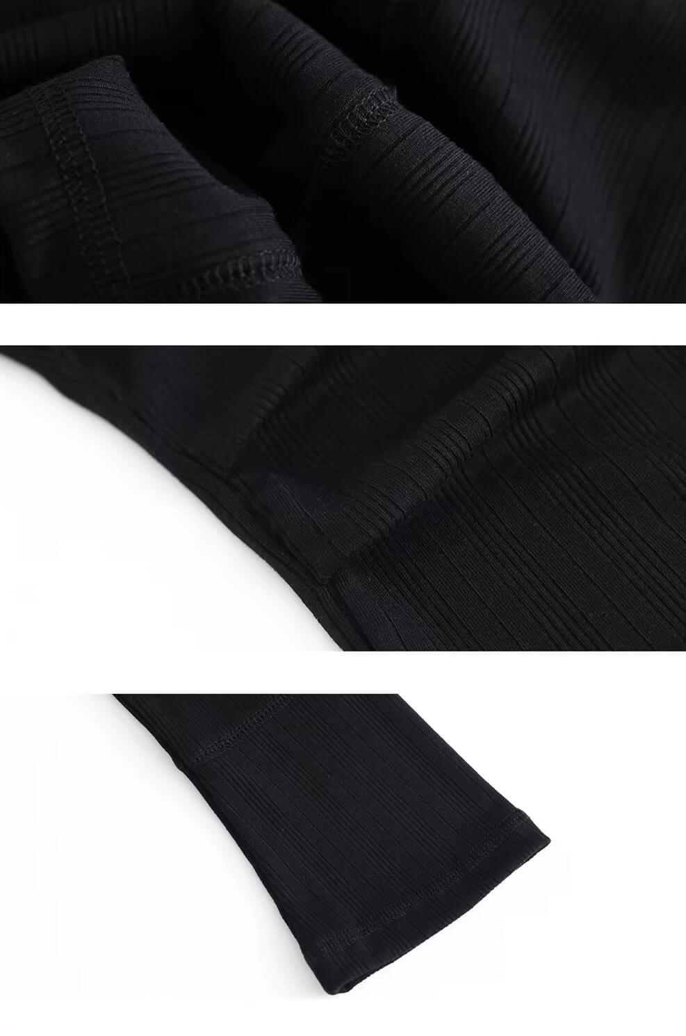 Women&rsquo;s woman womens petite-, tall-, plus-, size Artesian American Retro Design Slim Fit Binding Top Indie Punkrock Gothic Street style Polyester Blend Spring Fall Autumn Long sleeves T-Shirts Party Tops for woman in black