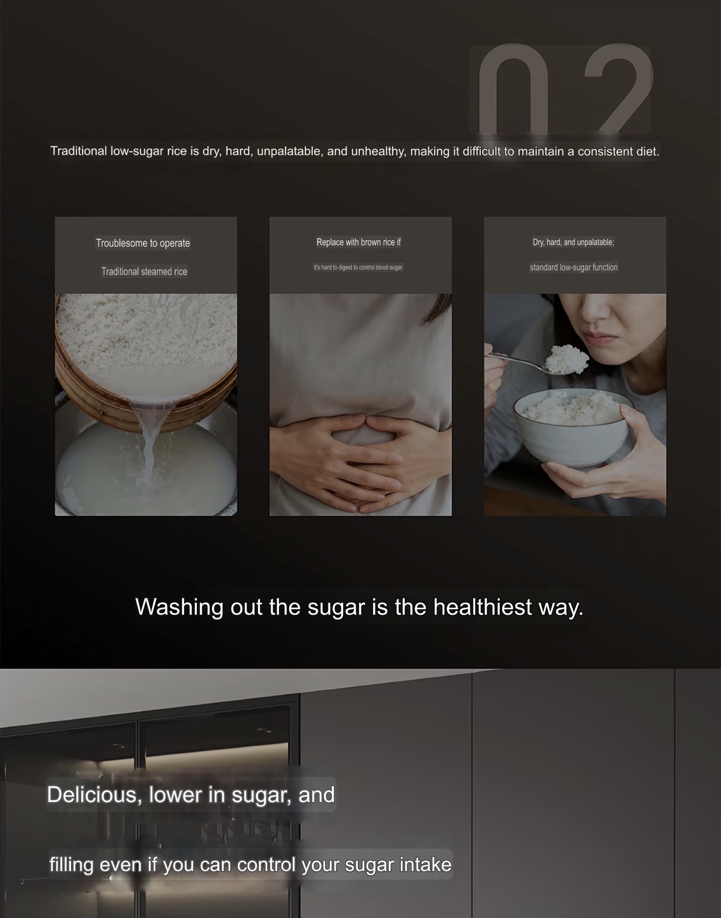 Office home kitchen 4L IH Dual-Drive Titanium Zero Coating Rice Cooker 316L Stainless Steel Low Sugar Even Heating Rice cookers Makers appliances in silver