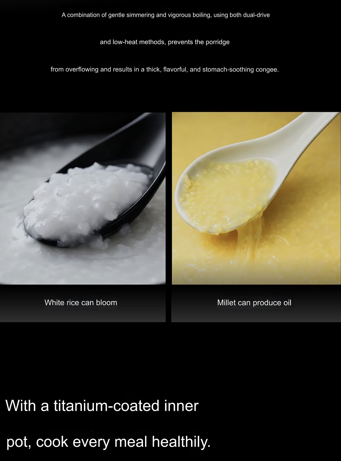 Office home kitchen 4L IH Dual-Drive Titanium Zero Coating Rice Cooker 316L Stainless Steel Low Sugar Even Heating Rice cookers Makers appliances in silver