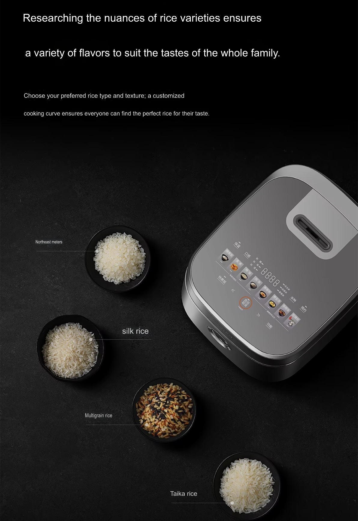 Office home kitchen 4L IH Dual-Drive Titanium Zero Coating Rice Cooker 316L Stainless Steel Low Sugar Even Heating Rice cookers Makers appliances in silver