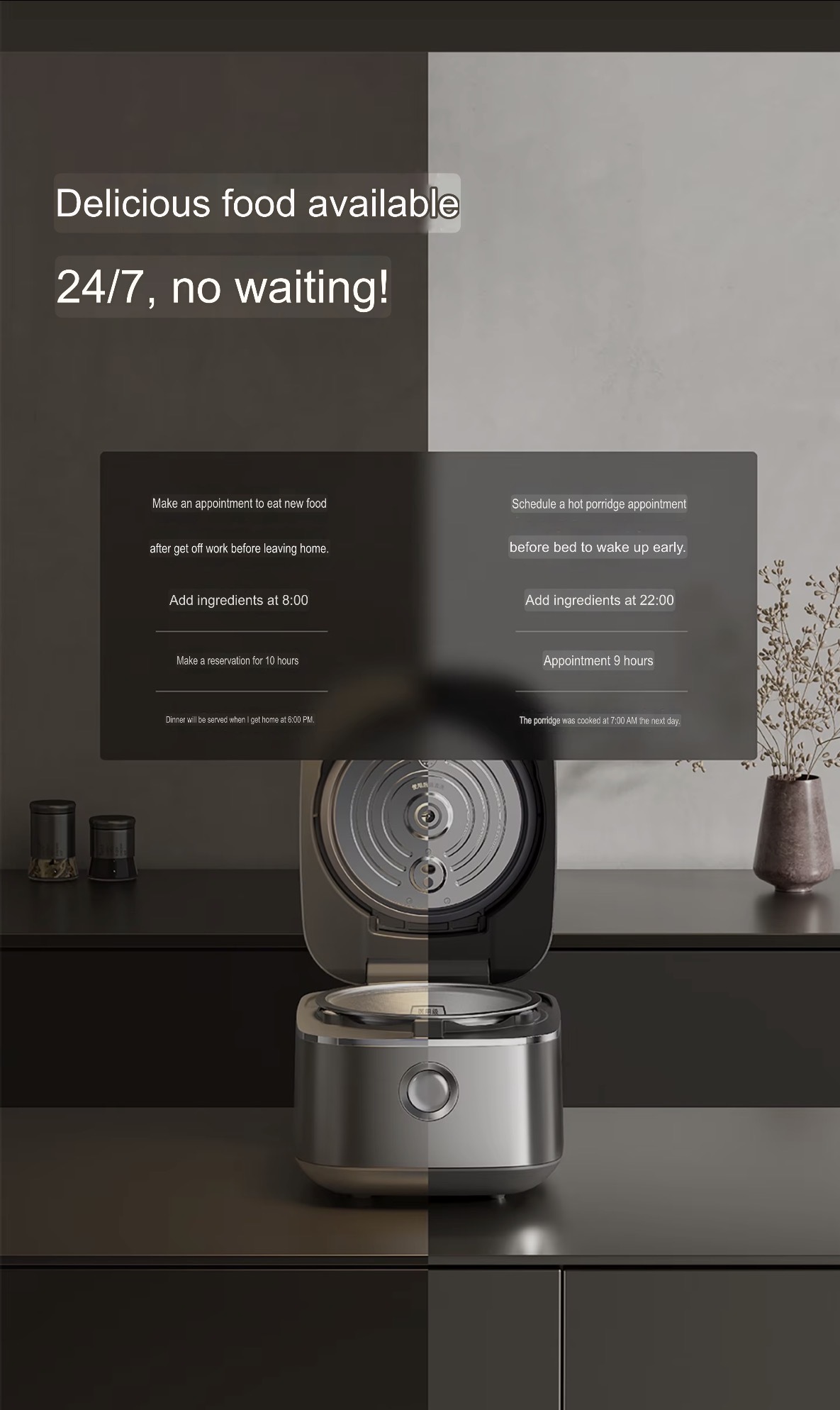 Office home kitchen 4L IH Dual-Drive Titanium Zero Coating Rice Cooker 316L Stainless Steel Low Sugar Even Heating Rice cookers Makers appliances in silver