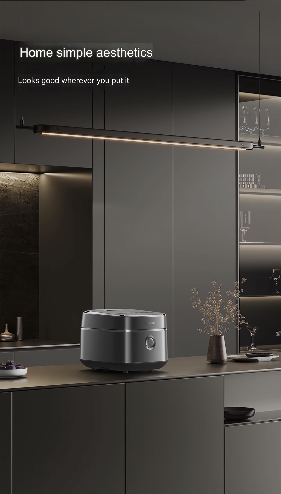 Office home kitchen 4L IH Dual-Drive Titanium Zero Coating Rice Cooker 316L Stainless Steel Low Sugar Even Heating Rice cookers Makers appliances in silver