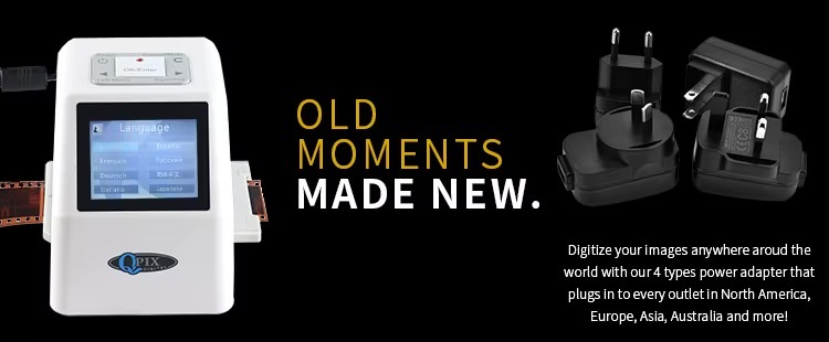 Office Home Digital Film Slide Scanner Converts 35mm Film Scanner for Negatives with 2.4inch LCD 22mp Super 8 to USB Digital Converters with optional 16GB SD Memory Card in white