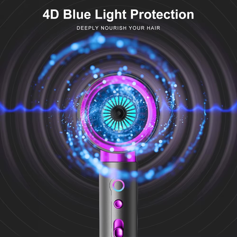 Bathroom beauty and skincare 2400W Powerful Negative Ion Hair Dryer High Speed Hairdryer Thermo-Control Fast Dry Home Blow Dryer Hair Care Salon Styling Tools accessories 2400W in Gray grey