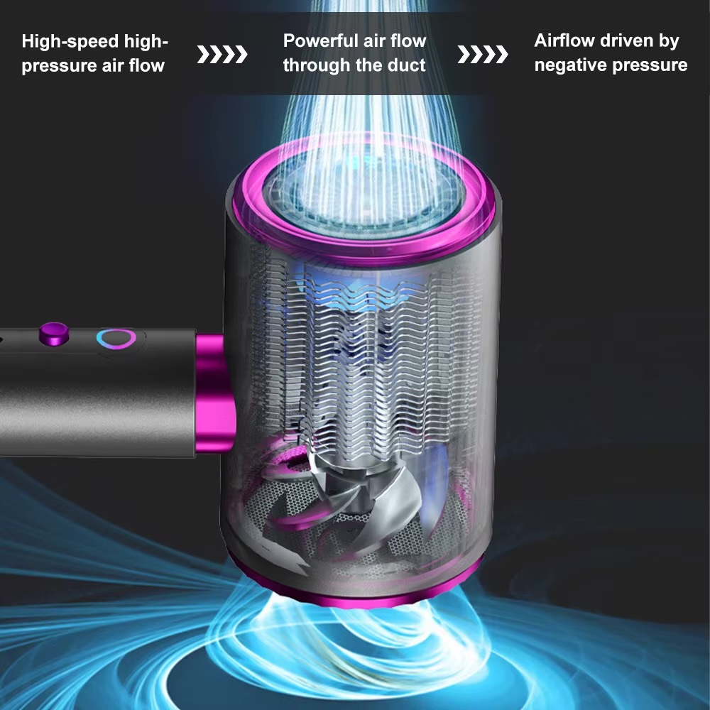 Bathroom beauty and skincare 2400W Powerful Negative Ion Hair Dryer High Speed Hairdryer Thermo-Control Fast Dry Home Blow Dryer Hair Care Salon Styling Tools accessories 2400W in Gray grey