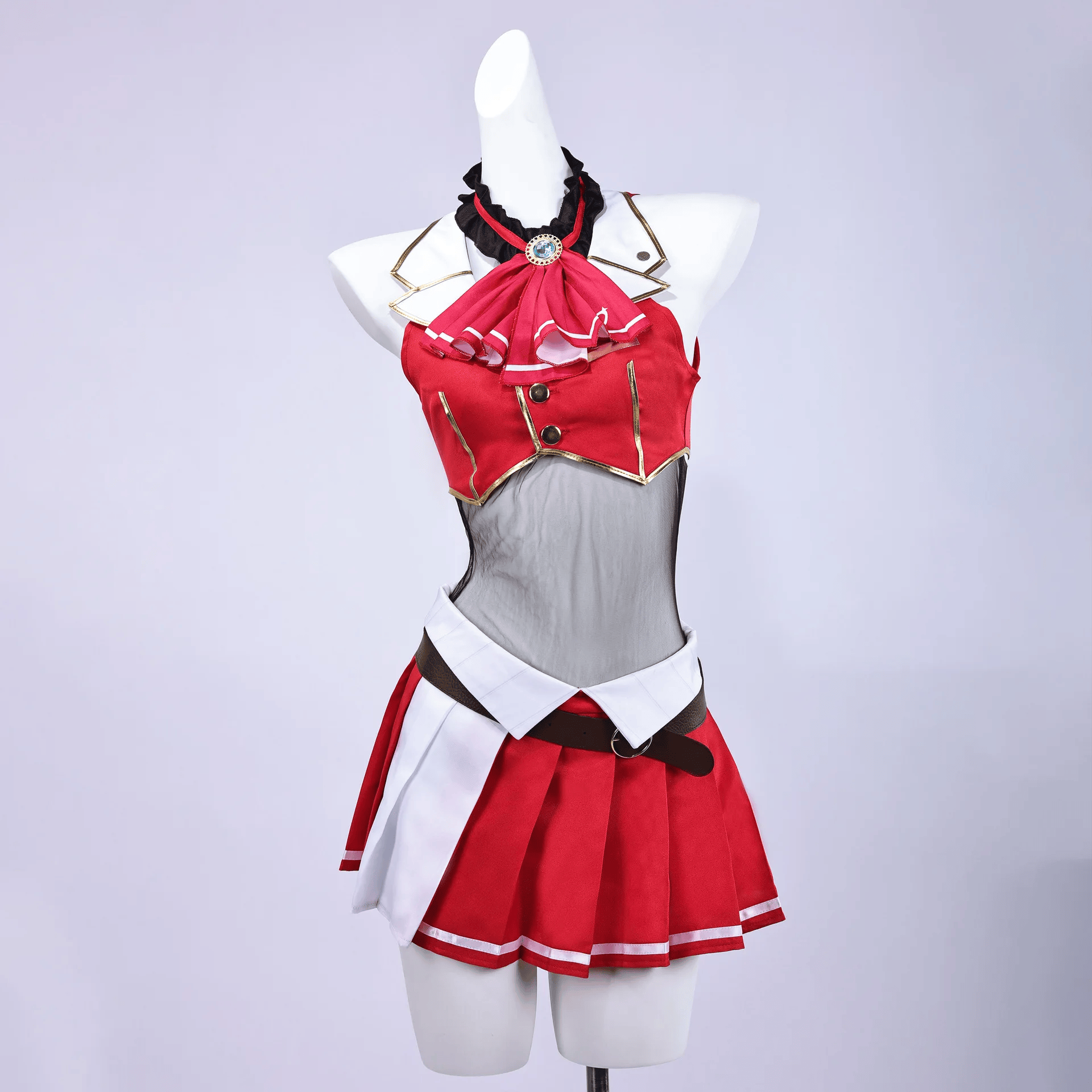 Japanese Anime Houshou Marine petite-, tall-, plus-, size Classic Cosplay Costume Outfit Full Set Wig Hololive Holo Vtuber Halloween Xmas costumes in black white red