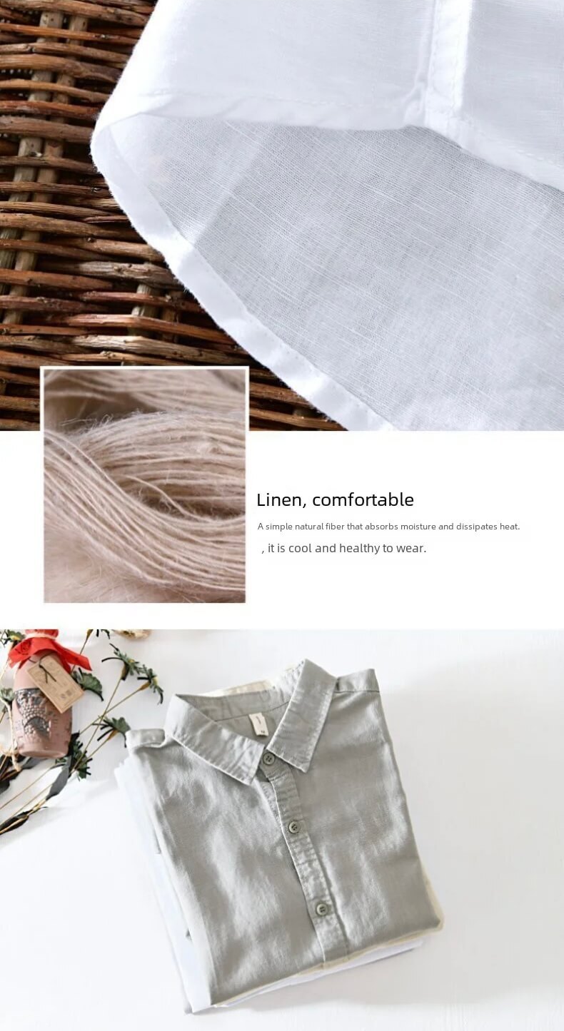 Men’s pure cotton Linen short half sleeves thin loose breathable casual solid color Shirts for man in yellow, white, light-, Gray grey, blue, Mens spring summer fall autumn vacation getaway holiday fashion style Cs