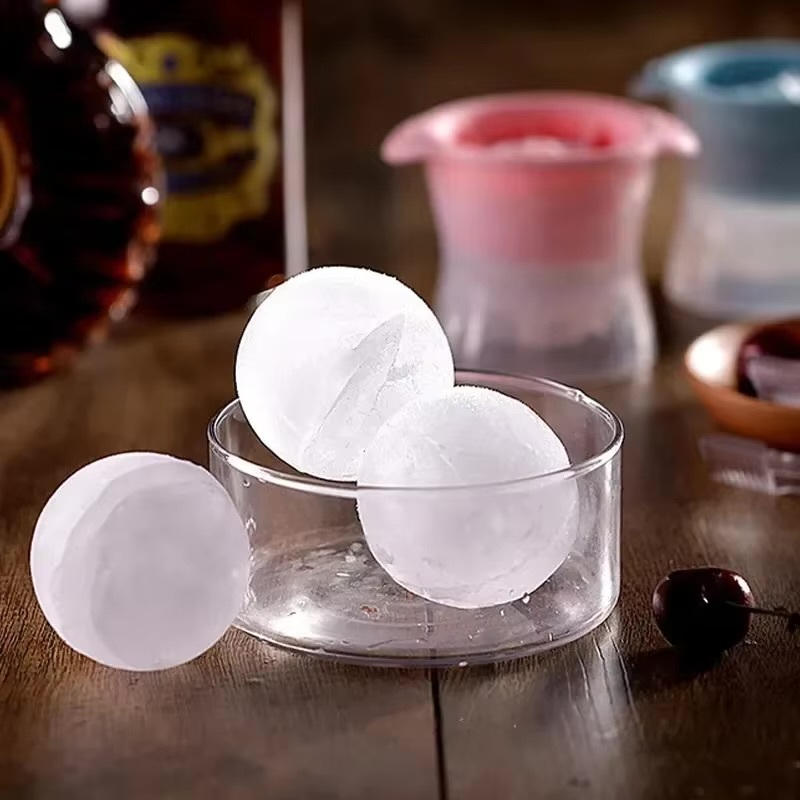 Sphere Ice Cube Maker 5cm    DIY ice cream ball round ice-molds makers Home and Bar Party Kitchen whiskey cocktail form cooler champagne drinkware accessories in Gray grey