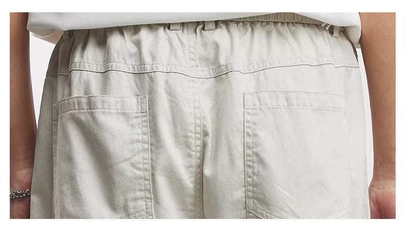 Men&rsquo;s man mens petite-, tall-, plus-, size Cotton blend Casual Spring summer and Autumn Fall simple and versatile slim elasticated waist mid rise wide leg denim Jeans Pants in Apricot white