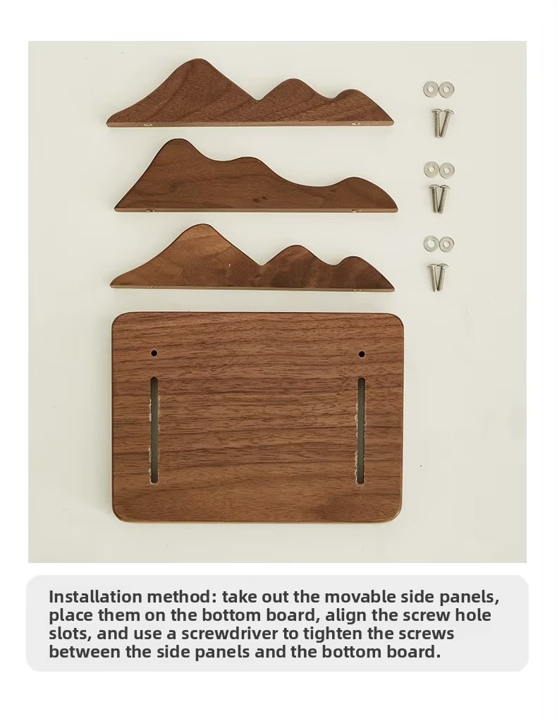 Office Home entryway Japanese Wooden Vertical Laptop letters postal mail notebook, magazine Stand Holder Notebook Tablet Station Support for Macbook Air Pro PC Card Slot Cherry Wooden Holders home decor furniture accessories in dark walnut wood