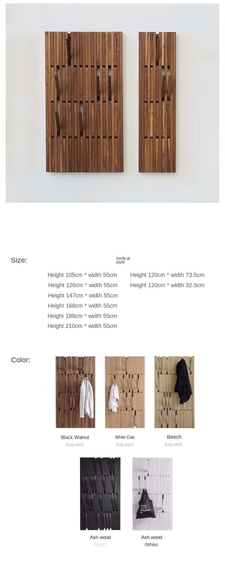 Coat Rack Wall Hanger    Multilayer creativity clothes wood racks hooks Entryway hallway entrance Living room bedroom bathroom sauna wooden coats hangers Closet home furniture
