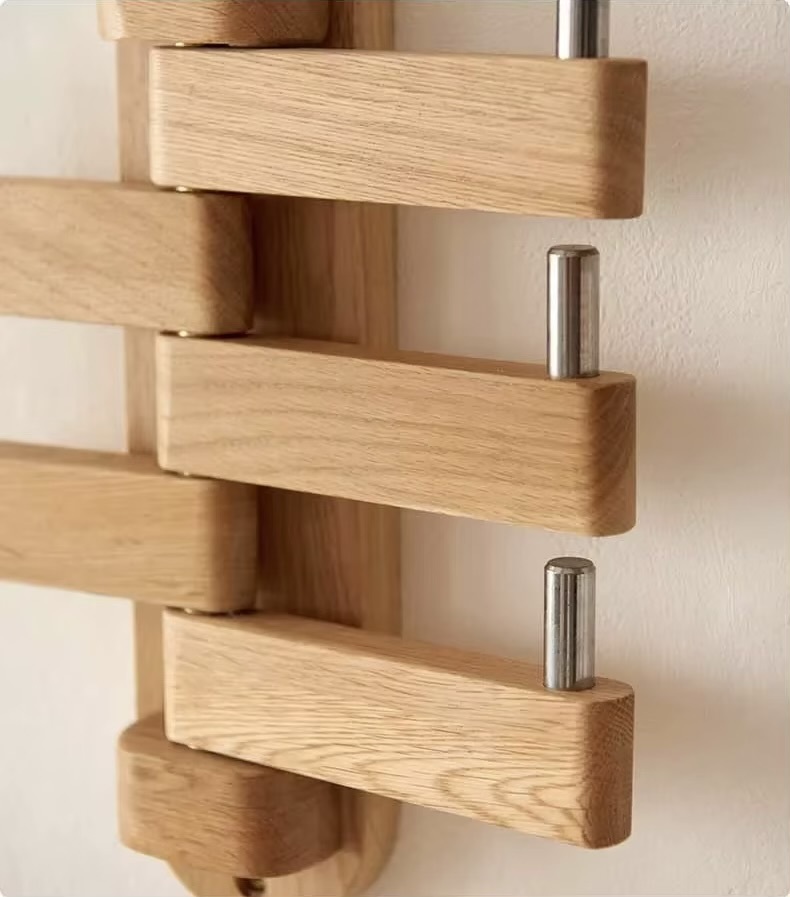 Room Coat Hanger     Solid Wooden Oak organizers for clothes Wall mounted hangers coat racks Entryway hallway bedroom dressing living rooms Gift in light wood