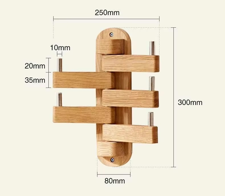 Room Coat Hanger     Solid Wooden Oak organizers for clothes Wall mounted hangers coat racks Entryway hallway bedroom dressing living rooms Gift in light wood