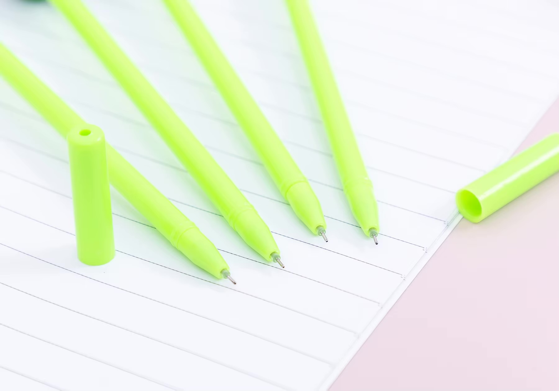 Office Home School Cute Kawaii Avocado Fruit Gel Pen Stationery Office School Supplies Kids Gifts Sweet Lovely Pretty Creative pens in green with brown