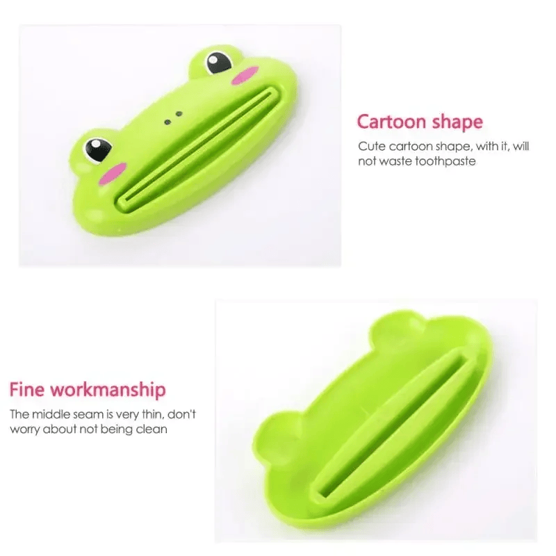 Kawaii Cute Animal Multifunction Toothpaste Squeezer Home accessory Commodity Bathroom Tube Cartoon Toothpaste Dispenser 1pcs in Green Frog, White Panda, Pink Pig, Brown Bear designs bathroom accessories 